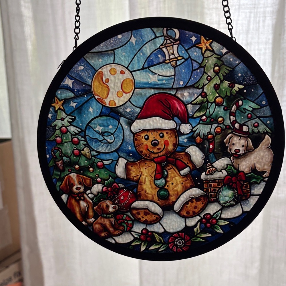 Festive Stained Glass Suncatcher